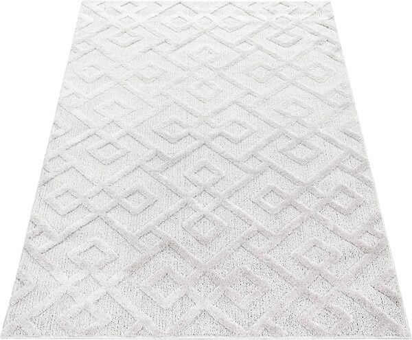 NOWOCZESNY DYWAN DWUPOZIOMOWY Z KRÓTKIM I DŁUGIM WŁOSIEM 3D w stylu boho skandi kremowy AYYILDIZ PISA - obrazek 8