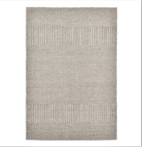THEKO Trondheim RĘCZNIE TKANY WEŁNIANY dywan z wełny dziewiczej beżowy brązowy 130x190 cm