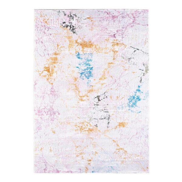 NOWOCZESNY NAKRAPIANY dywan do salonu GALAXY RAINBOW kremowy kolorowy 200x290 cm - obrazek 5