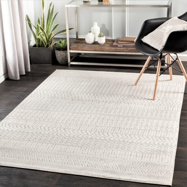 SURYA PISA COLLECTION Nowoczesny dywan pokojowy w stylu BOHO SKANDI etniczny szary 152x220 cm - obrazek 12