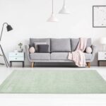 NOWOCZESNY JEDNOBARWNY GŁADKI dywan pokojowy Carpet City Moda Soft zielony 140x200 cm
