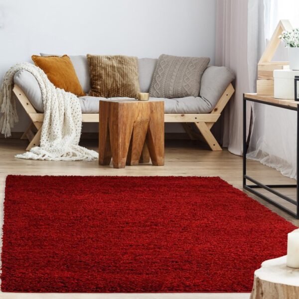 CARPET CITY SHAGGY 500 nowoczesny gładki dywan pokojowy shaggy, jednokolorowy, przytulny. Czerwony. 230x320 cm - obrazek 11