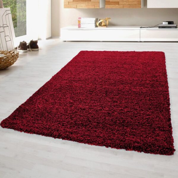 CARPET CITY SHAGGY 500 nowoczesny gładki dywan pokojowy shaggy, jednokolorowy, przytulny. Czerwony. 230x320 cm - obrazek 13