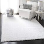 PUSZYSTY DYWAN SAFAVIEH AUGUST WHITE biały, śnieżnobiały kudłaty shaggy 90x150 cm