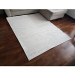 NOWOCZESNY PRZYTULNY DYWAN Z PŁASKIM SPLOTEM. Styl ETNICZNY BOHO SKANDYNAWSKI kremowy ecru 150x200 cm