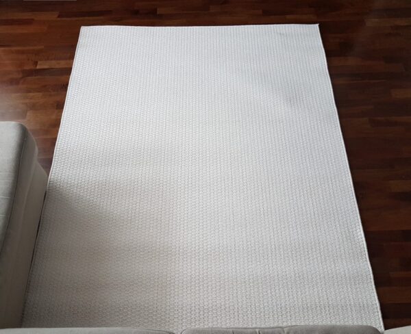 NOWOCZESNY PRZYTULNY DYWAN Z PŁASKIM SPLOTEM. Styl ETNICZNY BOHO SKANDYNAWSKI kremowy ecru 150x200 cm - obrazek 8