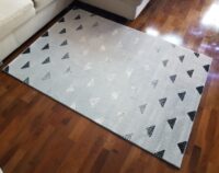 NOWOCZESNY GEOMETRYCZNY DYWAN POKOJOWY szary w trójkąty w wielu odcieniach szarości - obrazek 8
