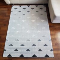 NOWOCZESNY GEOMETRYCZNY DYWAN POKOJOWY szary w trójkąty w wielu odcieniach szarości - obrazek 11