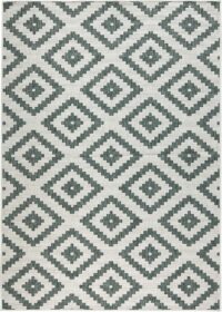 BOUGARI MALTA nowoczesny, dwustronny dywan uniwersalny KREMOWY ZIELONY IKAT 160x230 cm - obrazek 6