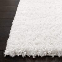 PUSZYSTY DYWAN SAFAVIEH AUGUST WHITE biały, śnieżnobiały kudłaty shaggy 90x150 cm - obrazek 3