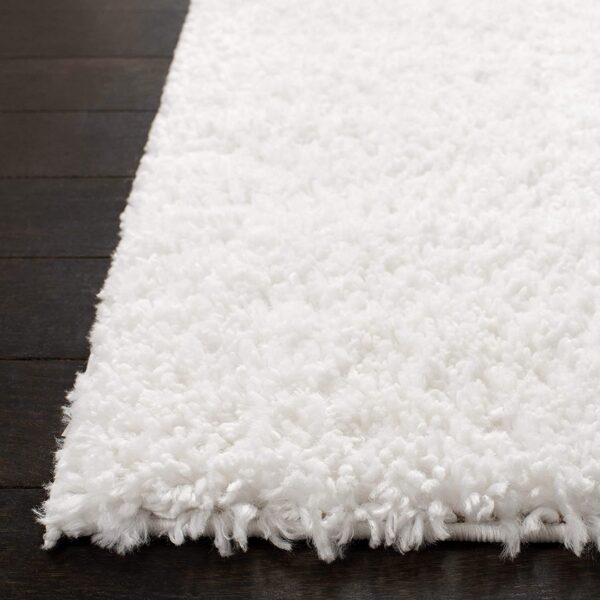 PUSZYSTY DYWAN SAFAVIEH AUGUST WHITE biały, śnieżnobiały kudłaty shaggy 90x150 cm - obrazek 3