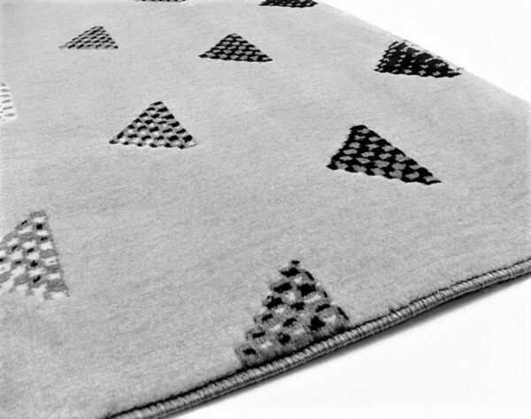 NOWOCZESNY GEOMETRYCZNY DYWAN POKOJOWY szary w trójkąty w wielu odcieniach szarości - obrazek 4