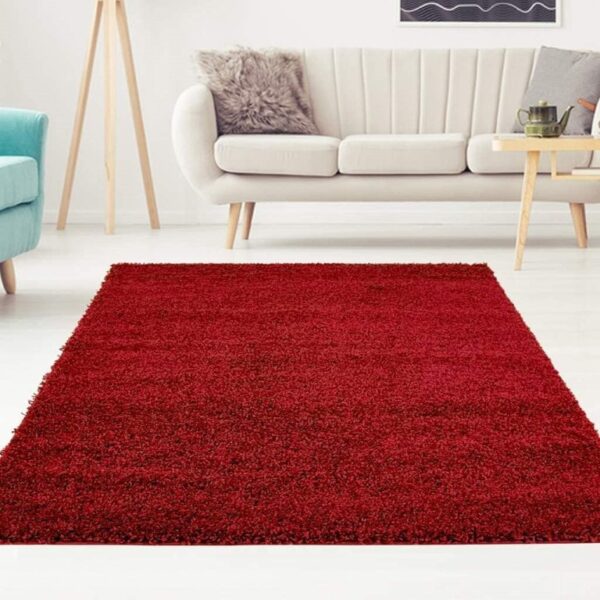 CARPET CITY SHAGGY 500 nowoczesny gładki dywan pokojowy shaggy, jednokolorowy, przytulny. Czerwony. 230x320 cm - obrazek 8