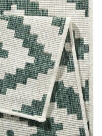 BOUGARI MALTA nowoczesny, dwustronny dywan uniwersalny KREMOWY ZIELONY IKAT 160x230 cm - obrazek 9