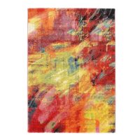 NOWOCZESNY ABSTRAKCYJNY KOLOROWY dywan do salonu HAPPINESS NEW BRUSH czerwony 200x290 cm - obrazek 4