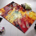 NOWOCZESNY ABSTRAKCYJNY KOLOROWY dywan do salonu HAPPINESS NEW BRUSH czerwony 200x290 cm