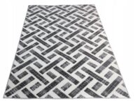 NOWOCZESNY GEOMETRYCZNY DYWAN POKOJOWY DO SALONU szary w wielu odcieniach szarości, biały 160x220 cm - obrazek 7