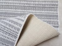 Przytulny etniczny PLECIONY DYWAN SZNURKOWY w stylu BOHO skandynawski kremowy szary 80x130 - obrazek 2