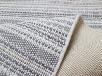 Przytulny etniczny PLECIONY DYWAN SZNURKOWY w stylu BOHO skandynawski kremowy szary 80x130 - obrazek 6