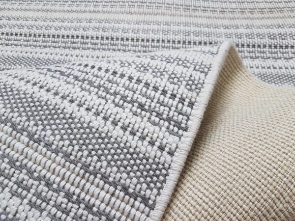 Przytulny etniczny PLECIONY DYWAN SZNURKOWY w stylu BOHO skandynawski kremowy szary 80x130 - obrazek 6