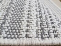 Przytulny etniczny PLECIONY DYWAN SZNURKOWY w stylu BOHO skandynawski kremowy szary 80x130 - obrazek 8