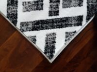 NOWOCZESNY GEOMETRYCZNY DYWAN POKOJOWY DO SALONU szary w wielu odcieniach szarości, biały 160x220 cm - obrazek 11