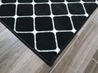 NOWOCZESNY GEOMETRYCZNY DYWAN POKOJOWY krata kwadraty biały czarny 160x220 cm - obrazek 2