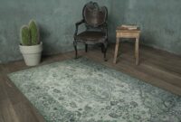 ORIENTALNY KLASYCZNY TRADYCYJNY SZENILOWY DYWAN DO SALONU w postarzanym stylu vintage zielony butelkowa zieleń ARTLOOP BLUES - obrazek 2