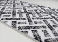 NOWOCZESNY GEOMETRYCZNY DYWAN POKOJOWY DO SALONU szary w wielu odcieniach szarości, biały 160x220 cm - obrazek 4
