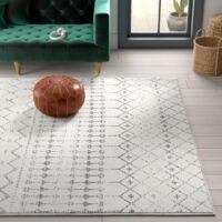 ETNICZNY MAROKAŃSKI DYWAN DO SALONU W STYLU BOHO SKANDI VINTAGE szary Bodrum 240x305cm - obrazek 13