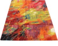 NOWOCZESNY ABSTRAKCYJNY KOLOROWY dywan do salonu HAPPINESS NEW BRUSH czerwony 200x290 cm - obrazek 7