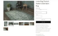 ORIENTALNY KLASYCZNY TRADYCYJNY SZENILOWY DYWAN DO SALONU w postarzanym stylu vintage zielony butelkowa zieleń ARTLOOP BLUES - obrazek 12