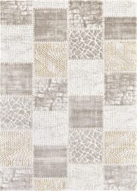 ELEGANCKI Dywan do salonu SANAT HALI HARMONY PATCHWORK orientalny kremowy beżowy złoty 160x220 cm - obrazek 4