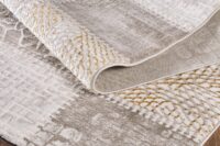 ELEGANCKI Dywan do salonu SANAT HALI HARMONY PATCHWORK orientalny kremowy beżowy złoty 160x220 cm - obrazek 3