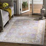 SAFAVIEH WINDSOR Nowoczesny dywan do salonu VINTAGE ORIENTALNY perski szary fioletowy kolorowy 160x230 cm