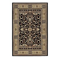 EGIPSKI EKSKLUZYWNY KLASYCZNY TRADYCYJNY ORIENTALNY PERSKI DYWAN DO SALONU granatowy beżowy złoty 160x230 cm
