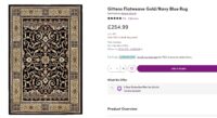 EGIPSKI EKSKLUZYWNY KLASYCZNY TRADYCYJNY ORIENTALNY PERSKI DYWAN DO SALONU granatowy beżowy złoty 160x230 cm - obrazek 12