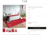 NOWOCZESNY PRZYTULNY GŁADKI MIĘKKI DYWAN DO SALONU jednokolorowy czerwony DINARSU LOFT 120x170 cm - obrazek 14