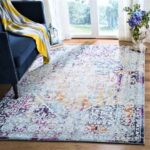 NOWOCZESNY DYWAN DO SALONU VINTAGE ORIENTALNY perski granatowy niebieski fuksja SAFAVIEH MADISON 160x230 cm