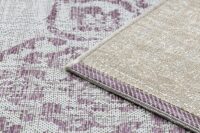 ORIENTALNY DYWAN TKANY NA PŁASKO SZNURKOWY MANDALA kremowy różowy fioletowy NORTHRUGS TILOS 160x230 cm - obrazek 10
