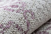 ORIENTALNY DYWAN TKANY NA PŁASKO SZNURKOWY MANDALA kremowy różowy fioletowy NORTHRUGS TILOS 160x230 cm - obrazek 12