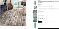 NOWOCZESNY DYWAN POKOJOWY w stylu Boho Chic szary granatowy wielokolorowy SAFAVIEH MONACO MNC216G 160x230 cm - obrazek 14