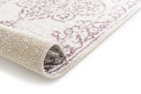 ORIENTALNY DYWAN TKANY NA PŁASKO SZNURKOWY MANDALA kremowy różowy fioletowy NORTHRUGS TILOS 160x230 cm - obrazek 4