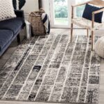 NOWOCZESNY DYWAN POKOJOWY w stylu Boho Chic szary granatowy wielokolorowy SAFAVIEH MONACO MNC216G 160x230 cm