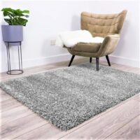 NOWOCZESNY BARDZO PUSZYSTY DYWANIK POKOJOWY szary stalowy BALTA LUXURY SHAGGY GREY 80x150 cm