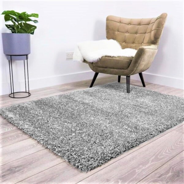 NOWOCZESNY BARDZO PUSZYSTY DYWANIK POKOJOWY szary stalowy BALTA LUXURY SHAGGY GREY 80x150 cm - obrazek 11