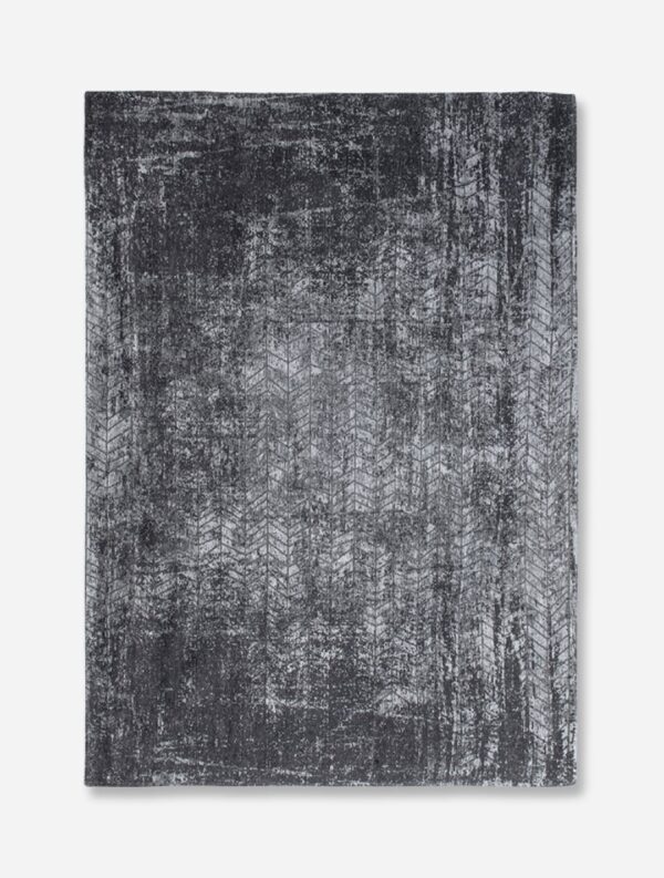 LOUIS DE POORTERE MAD MEN JACOB'S LADDER HARLEM CONTRAST 8425 szenilowy antypoślizgowy dywan bawełniany szary czarny 200x280 cm - obrazek 16