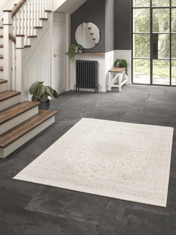 ELEGANCKI ORIENTALNY PERSKI KLASYCZNY DYWAN DO SALONU w stylu vintage BALTA OPUS kremowy ecru turkusowy 140x200 cm - obrazek 2