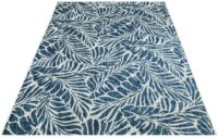 NOWOCZESNY DYWAN SZNURKOWY wewnętrzny zewnętrzny liście niebieski granatowy szary CARPET CITY OUTDOOR 160x230 cm - obrazek 6