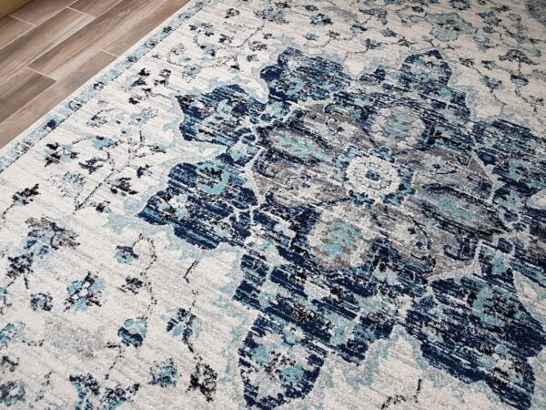 ORIENTALNY BAROKOWY DYWAN POKOJOWY medalion mandala SAFAVIEH MADISON granatowy szary 200x300 cm - obrazek 10